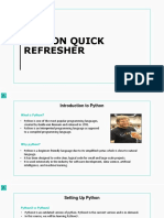 1) Python Quick Refresher