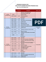 Schedule - SIYLEP 2022 (Per 15 Sept 2022)