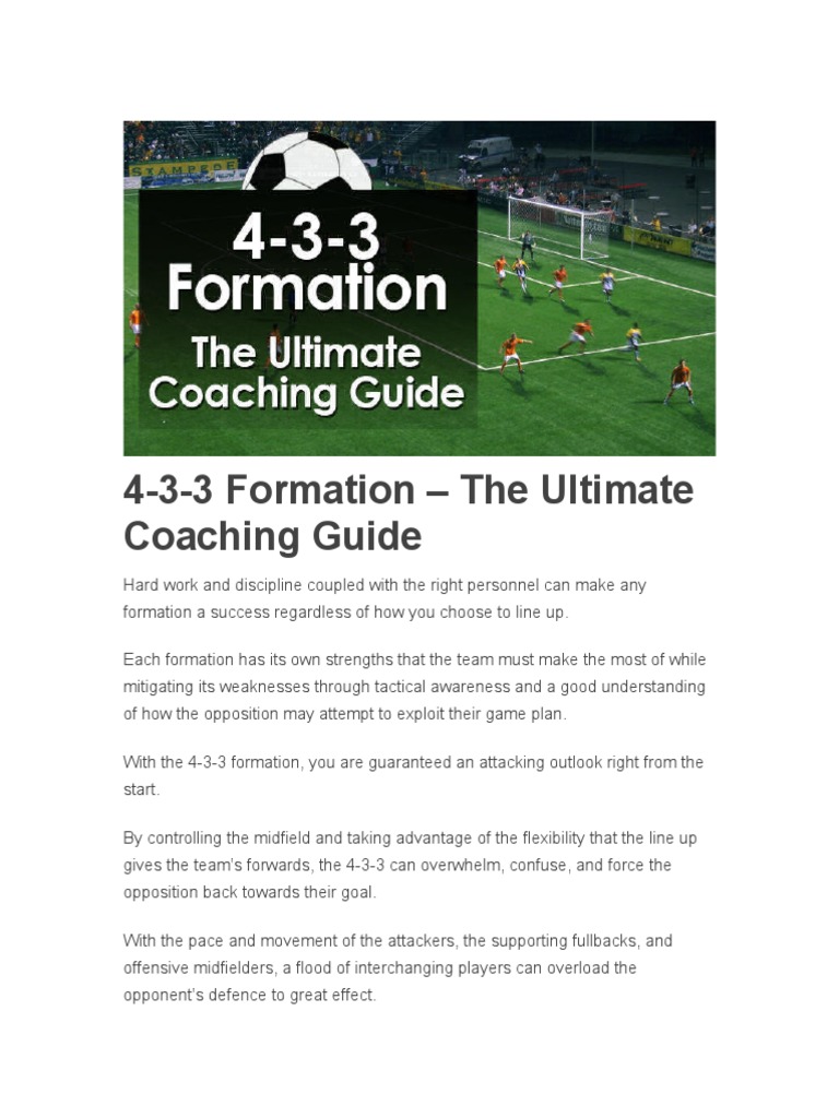 Coaching the 4-3-3 Formation Guide | PDF | Forward (Association ...