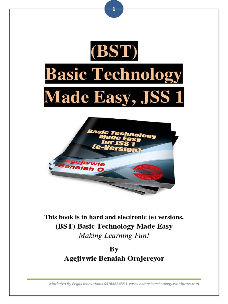 (BST) Basic Technology Made Easy, JSS 1 PDF Metals Trees