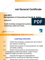 IGC1 - Element 5 H&S Management Systems 4 - Measuring, Audit