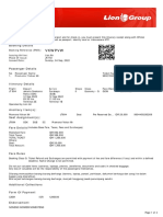 eTicket Itinerary and Seat Details