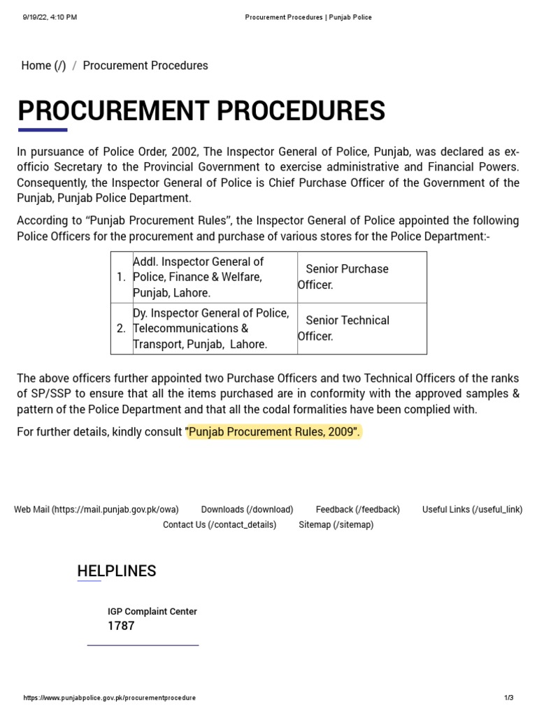Performance Guarantee Clause Punjab Procurement Rules 2009 PDF