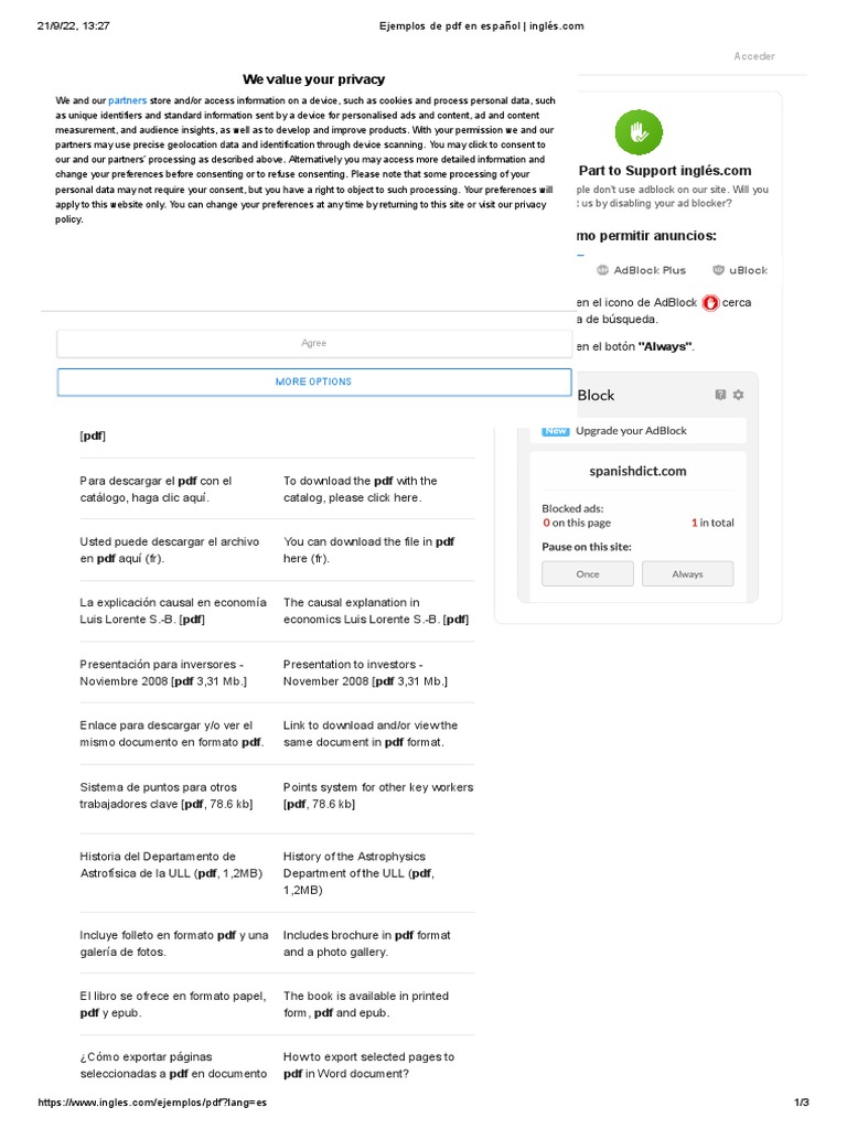 Ejemplos de PDF en Español - Inglé | PDF | Http Cookie