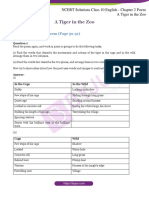Ncert Solutions Feb2021 First Flight Class 10 English Chapter 2 Poem A Tiger in The Zoo