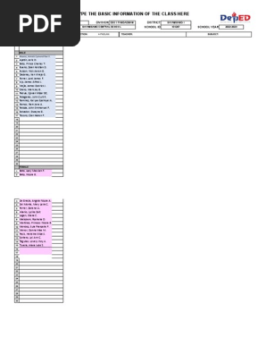 CLASS LIST SECTION 1