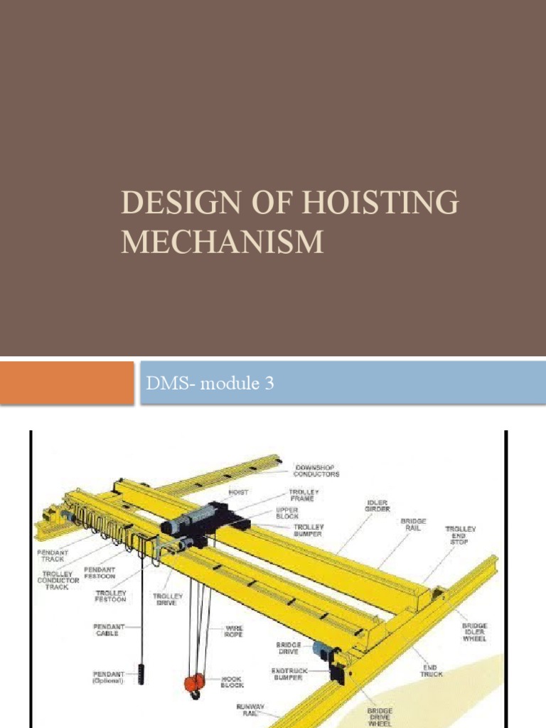 1 Design of Hoisting Mechanism PDF Crane (Machine) Mechanical