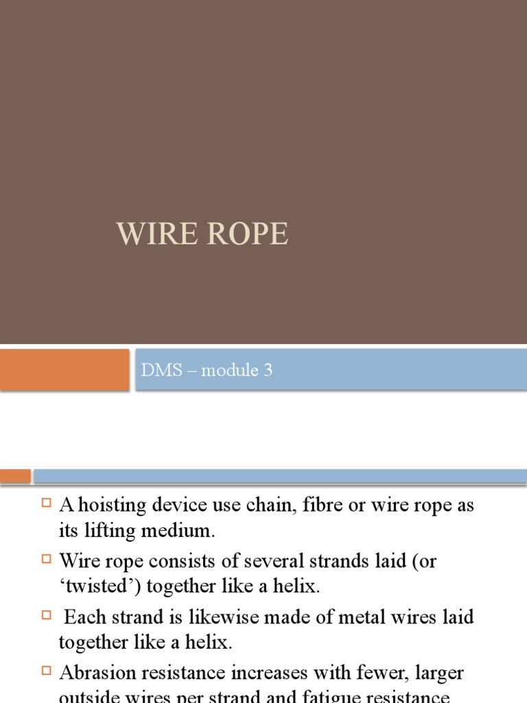 3 Wire Rope PDF Rope Wire
