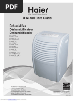 Haier Dm30ea Dm30ea-L Dm30a Dm45ea Dm65ea Dm30ej Dm32ejr3 Dm45ejr3 Dehumidifier Use and Care Guide Multilingual