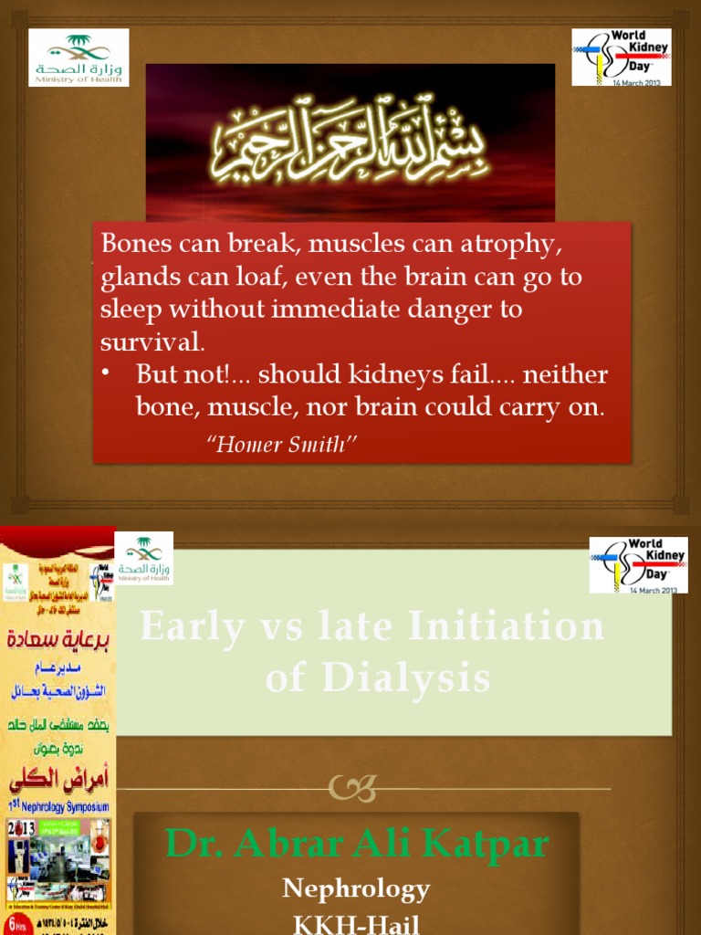 The Debate Over Early Versus Late Initiation of Dialysis A Review of Guidelines and Evidence