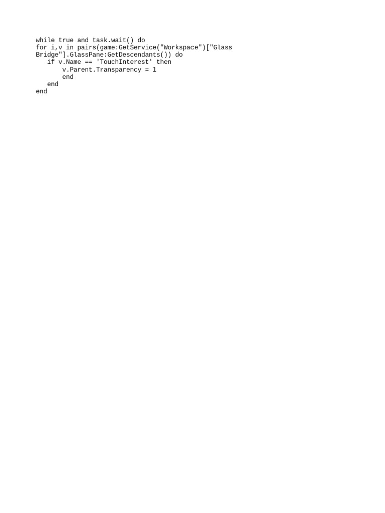 Glass Bridge Script for Roblox | PDF | Teaching Methods & Materials