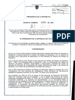 Decreto #1868 de 2021 Plan Nacional de Contingencia Hidrocarburos