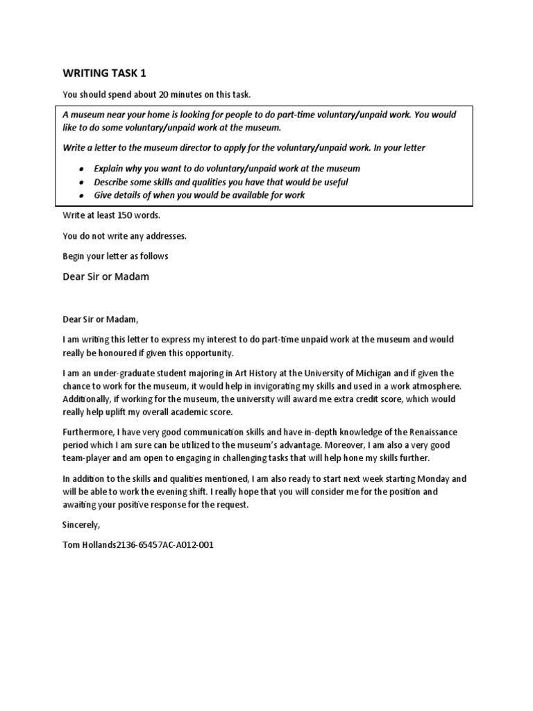 Application for Museum Volunteer Position | PDF