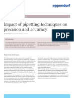 Impact of pipetting techniques on precision and accuracy