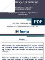 ADM 3 - Recapitulando Cultura Organizacional e Estratégias