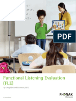 Child Hearing Assessment Functional Listening Evaluation Fle 