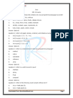 LT Infotech Java Placement Paper