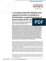 Association Between Diabetes and Cognitive Function at Baseline in The Brazilian Longitudinal Study of Adult Health (ELSA - Brasil)
