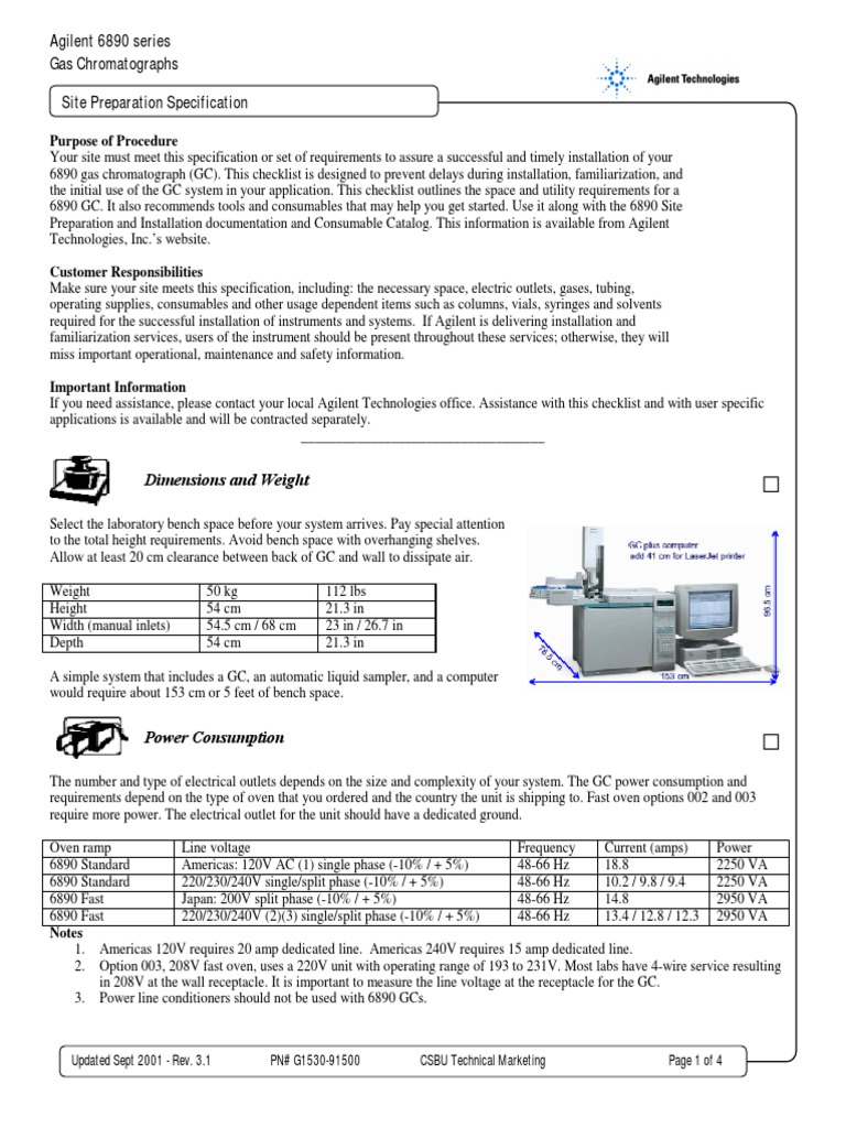 6890 GC Site Preparation Checklist | PDF