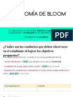 TAXONOMÍA de BLOOM - Evaluación de Reactivos