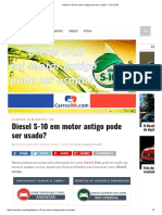 Diesel S-10 em Motor Antigo Pode Ser Usado - Carros BH