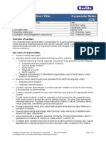 4.0 Corporate Sales Job Description - Training Plan BFC 05.01.01.2018