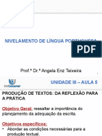 Nivelamento de Portugues - Unidade 3 - Aula 5