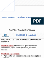 Nivelamento de Portugues - Unidade 3 - Aula 6