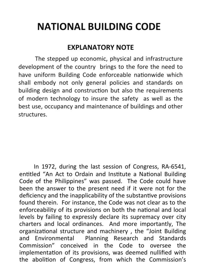 National Building Code | PDF | Wall | Building