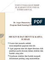 Komponen Utama Manuskrip Artikel Ilmiah Untuk Jurnal Internasional