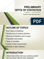 Preliminary Concepts of Statistics Cognate 1