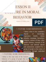 Lesson 2 Culture in Moral Behavior