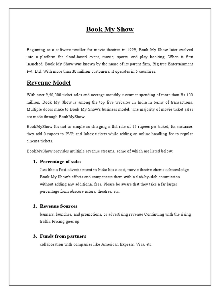 Book My Show-1 | PDF | Payments | Fee