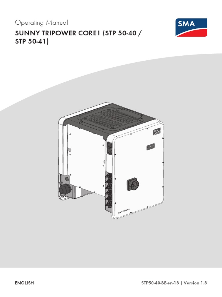 Sunny Tripower Core1 STP 50-40 | PDF | Solar Panel | Photovoltaics