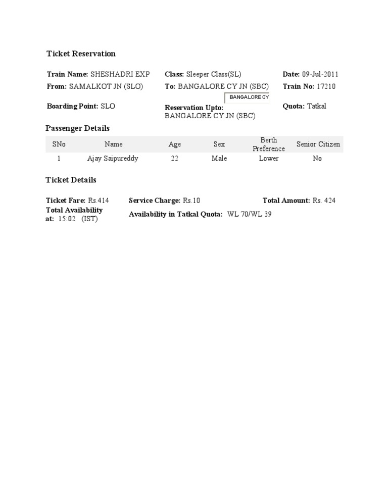 Ticket | PDF