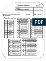 3 Fichas - Números Ordinales