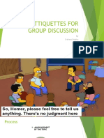 Ettiquettes For Group Discussion: by Srinivas Prabhu