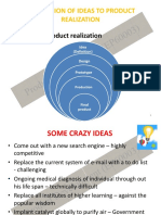 Conversion of Ideas To Product Realization