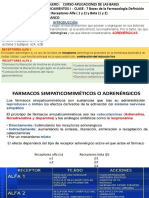 7.-CURSO APLI BAS FARM MEDI I Receptores Adrenérgicos Receptores Alfa ( 1 y 2) y Beta (1 y 2)