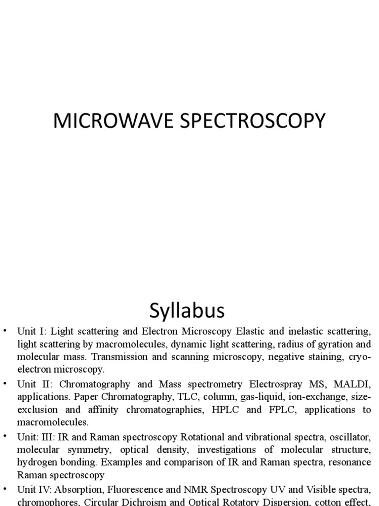 Microwave Spectros PDF Spectroscopy Nuclear Resonance