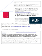 Porto Language and Intercultural Education - An Interview With Michael Byram Pedagogies 2013