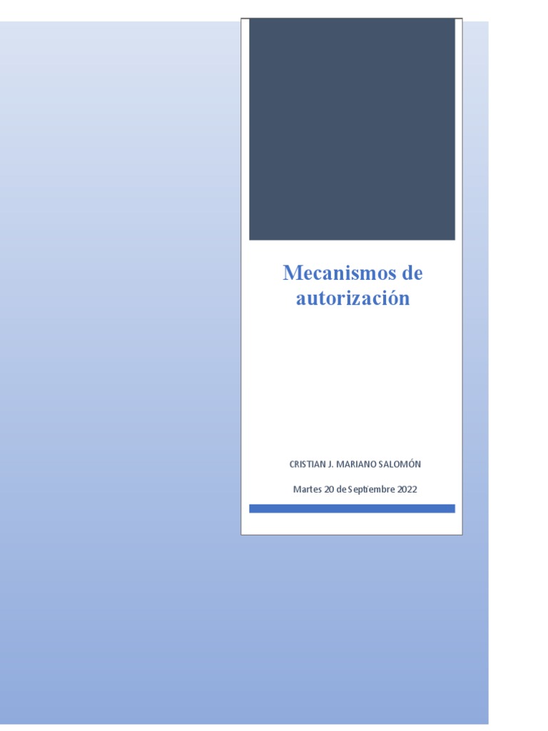Mecanismos de Autorización | PDF | Usuario (informática) | Archivo de ...