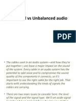 Balanced Vs Unbalanced Audio