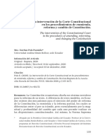 La Intervención de La Corte Constitucional en Los Procedimientos de Enmienda, Reforma y Cambio de Constitución - Esteban Polo Pazmiño