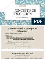 El Concepto de Educacion