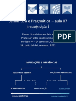 Aula 6.1 - Pressuposio 1