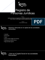 Registro de Personas Jurídicas: Aumento, disminución y fusión de capital social