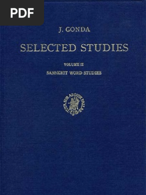 Jgonda Selected Studies Volume Ii Sanskrit Word Studies