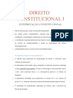 Direito Constitucional I - Interpretação Constitucional