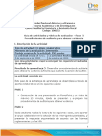 Guia de Actividades y Rúbrica de Evaluación-Unidad 1 - Fase 2 - Procedimientos de Auditoria para Obtener Evidencia